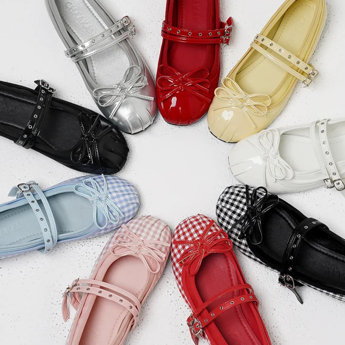 Kitsch Ribbon Mary Jane Flats