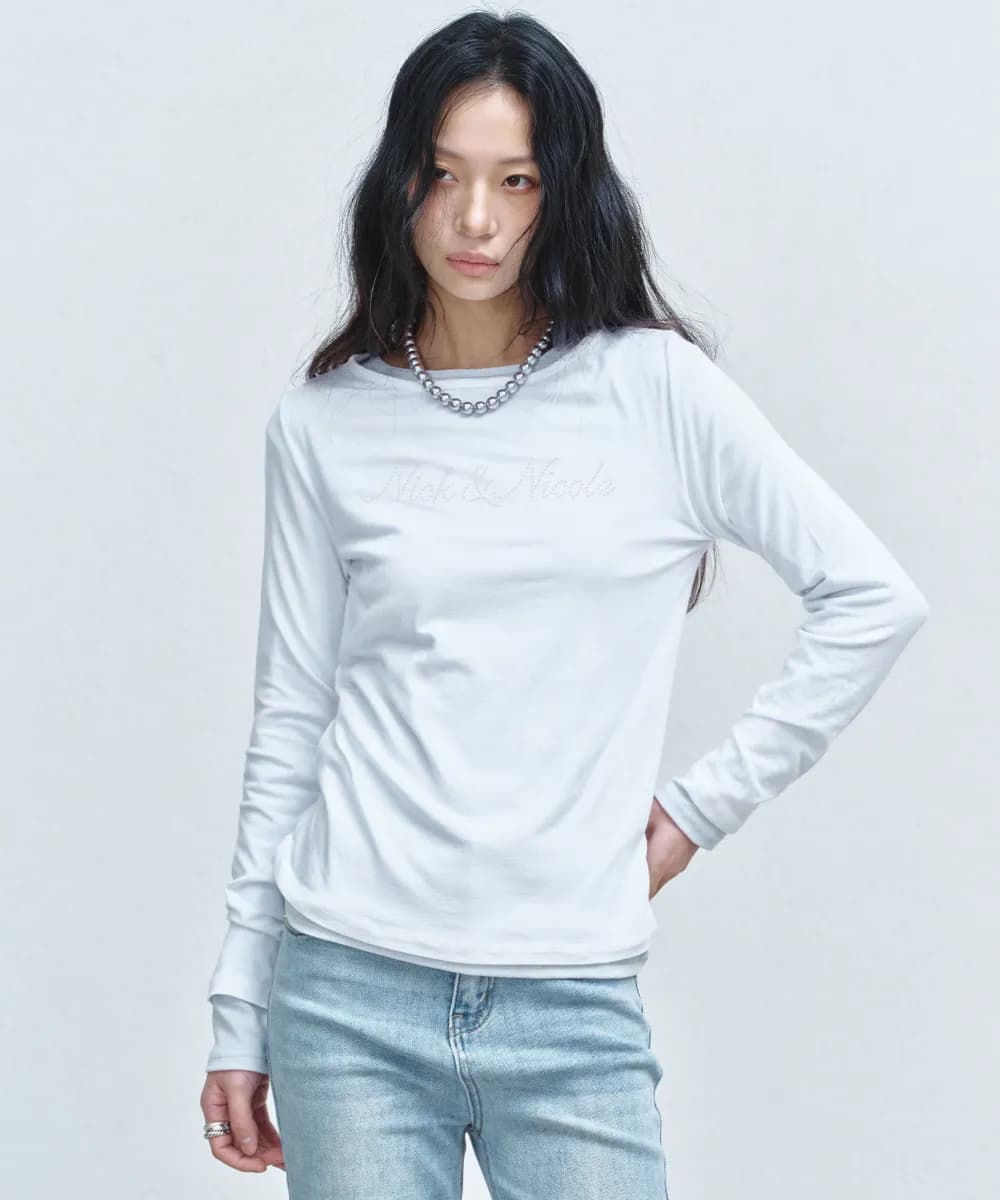 Lettering Graphic Long Sleeve T-shirt