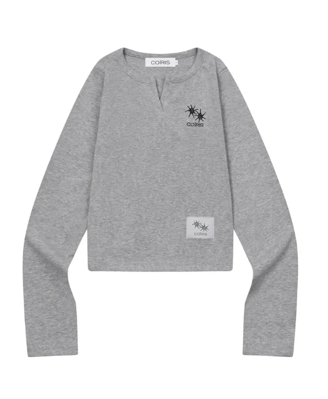 Ruben Slit V-Neck Long Sleeve T-Shirt